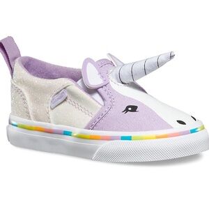 Vans Girls Asher V Purple Unicorn Shoes